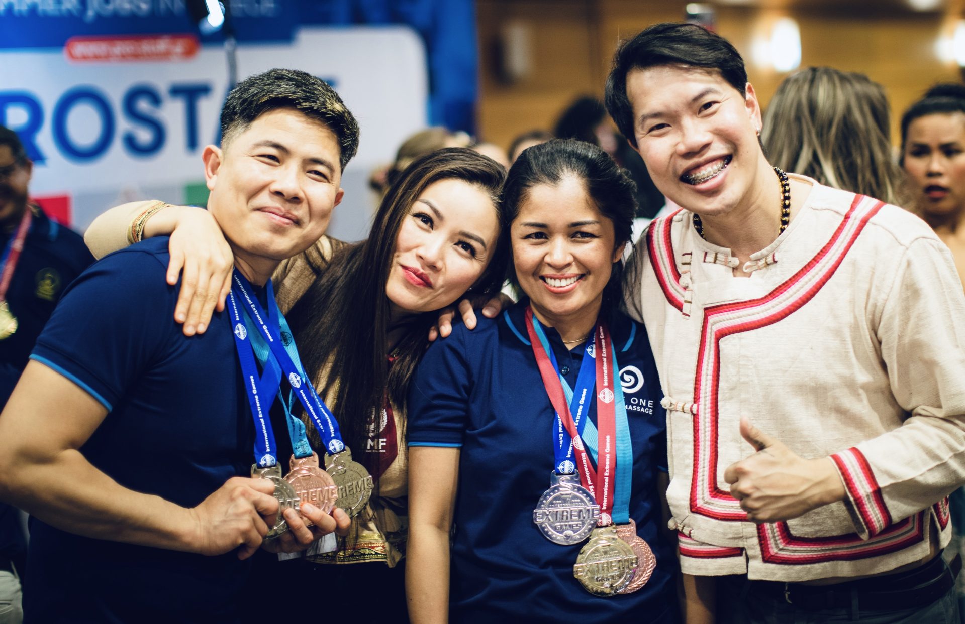 The One Thai Massage bei den Intercontinental Championship 2023 in Athen. Einmal Gold, dreimal Silber und zweimal Bronze waren die Ausbeute.
